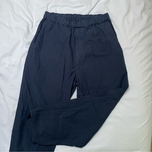 Yoko Sakamoto Navy Cotton Drawstring Trousers size S - Picture 1 of 7